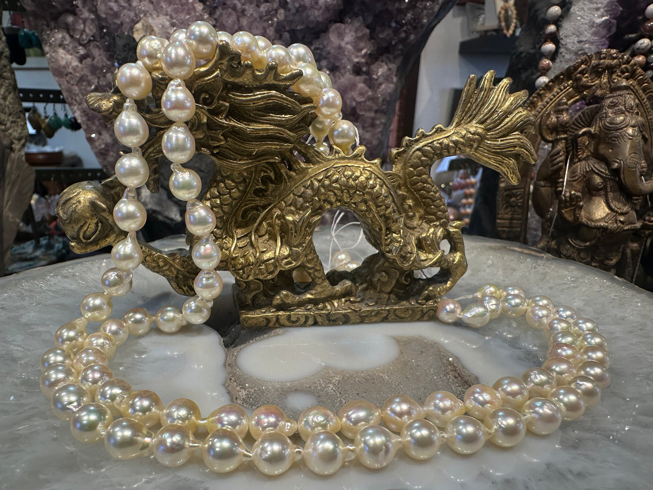 Natural Japanese akoya Saltwater 8-10mm pearls