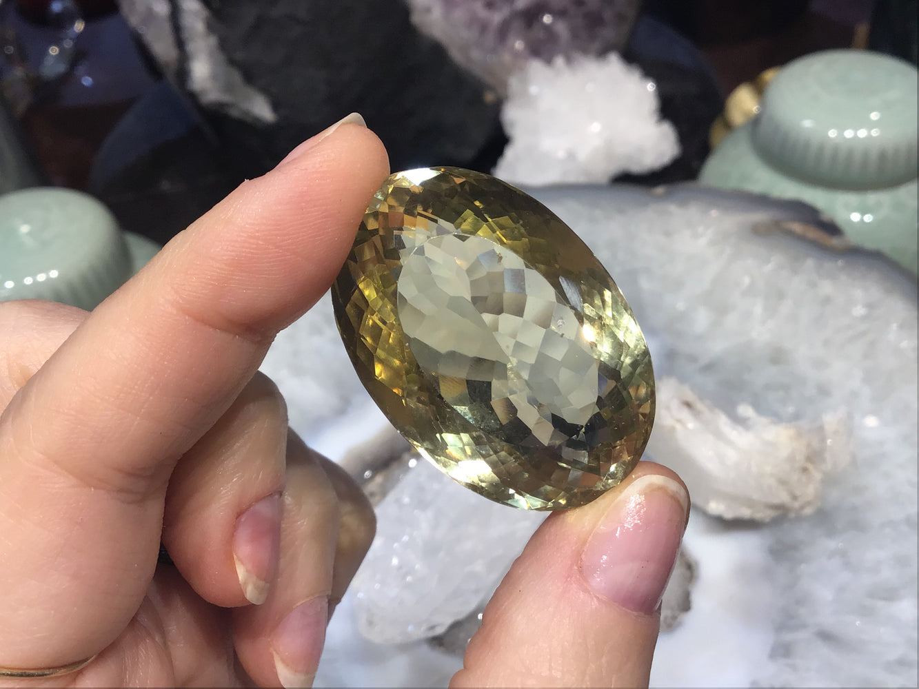 Stunning citrine brilliant  oval faceted gemstone