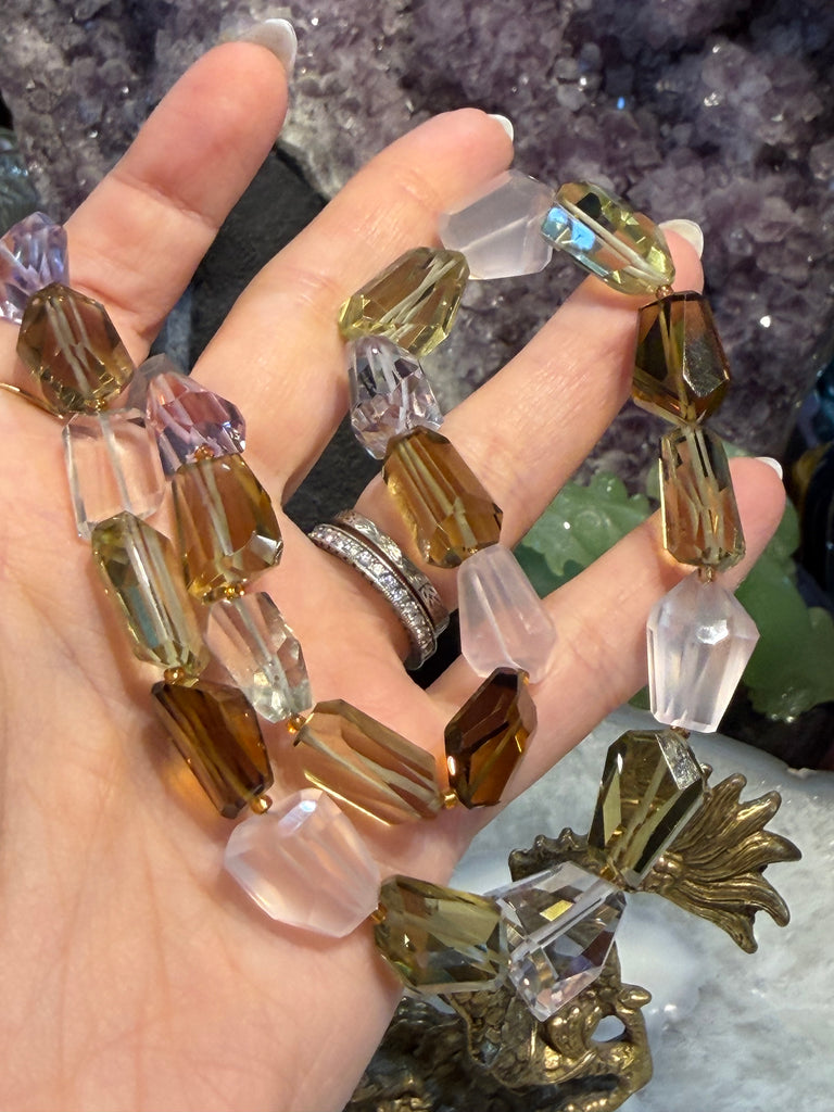 Gem multicolour faceted cut 16-19mm gemstone