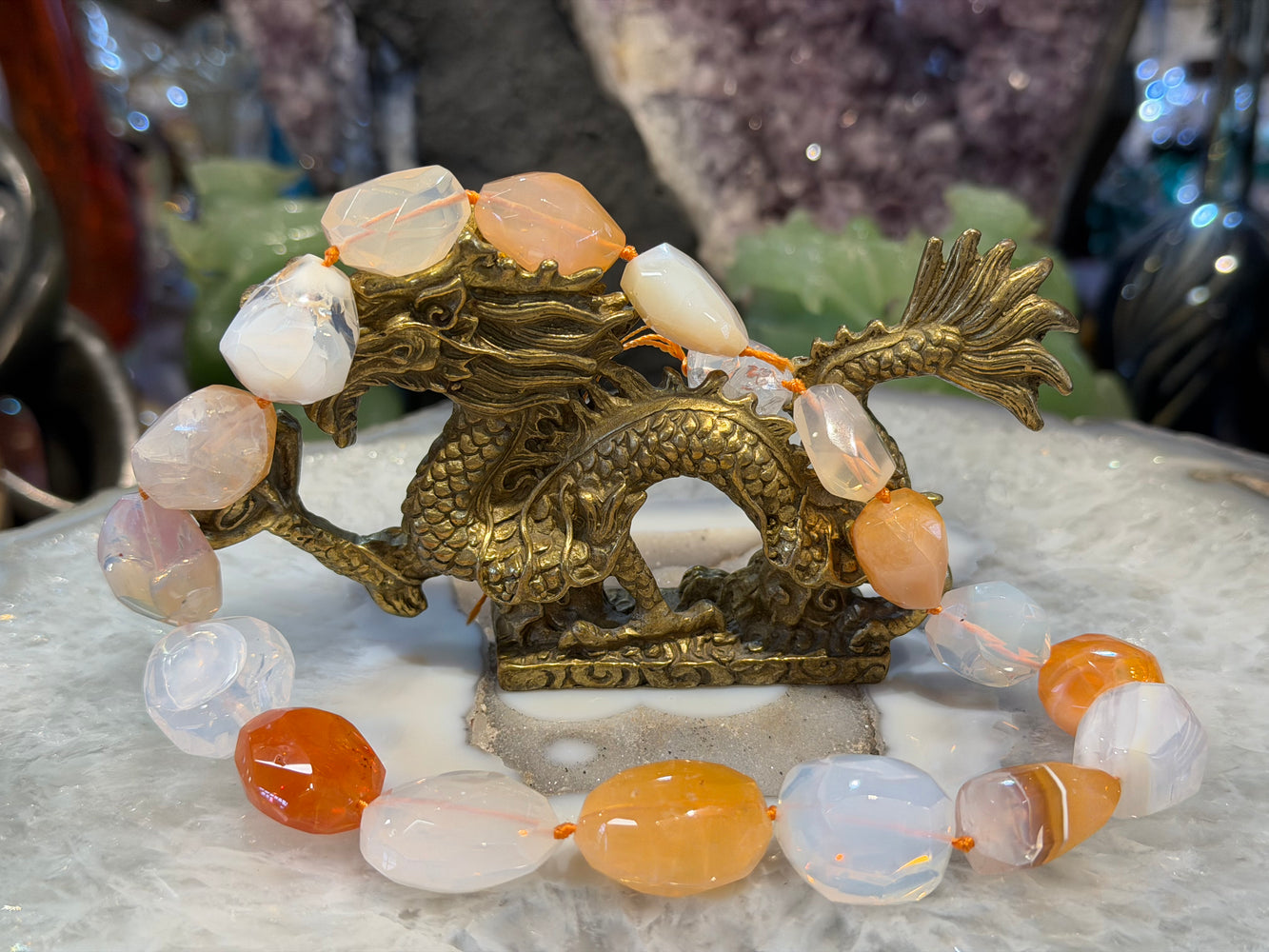 Gorgeous Large Mexican fire opal 17-24mm faceted gemstone