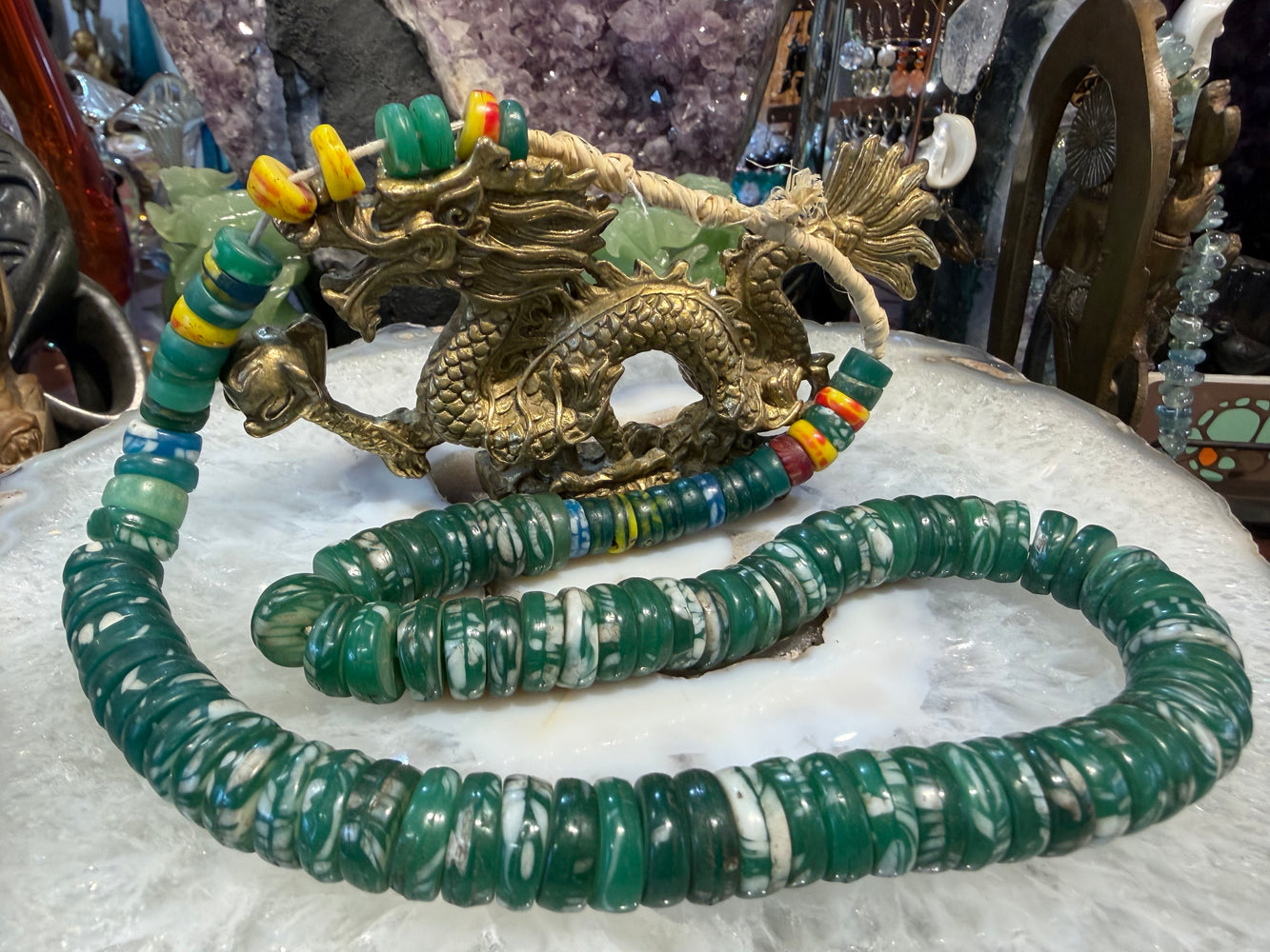 Vintage African Kakamba glass 10-15mm glass beads