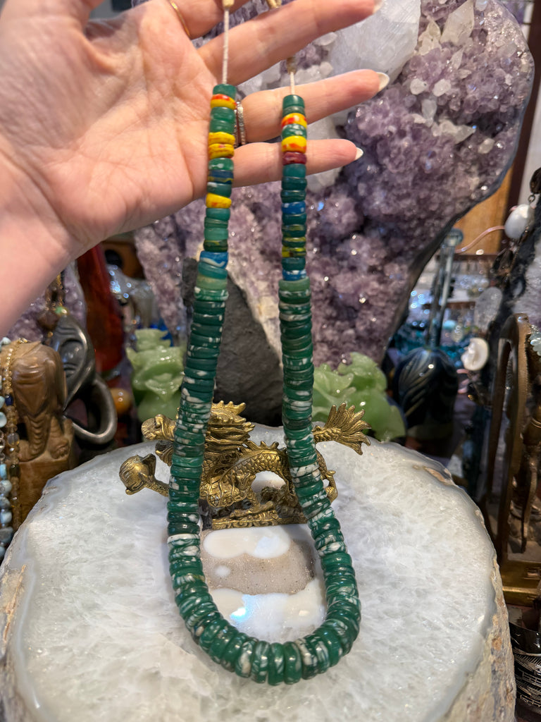 Vintage African Kakamba glass 10-15mm glass
