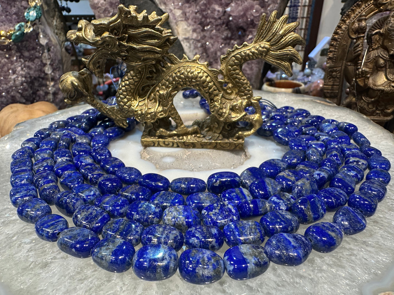 Lapis deep 13-15mm tumble gemstone