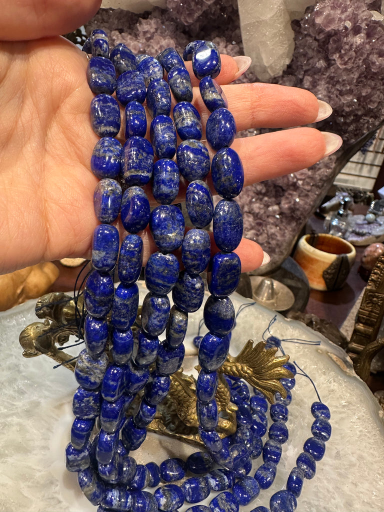 Lapis deep 13-15mm tumble gemstone