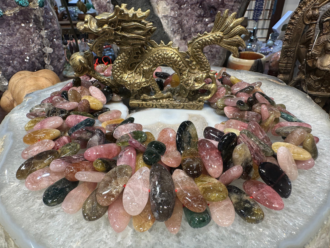 Tourmaline multicolour 16-22mm gemstones