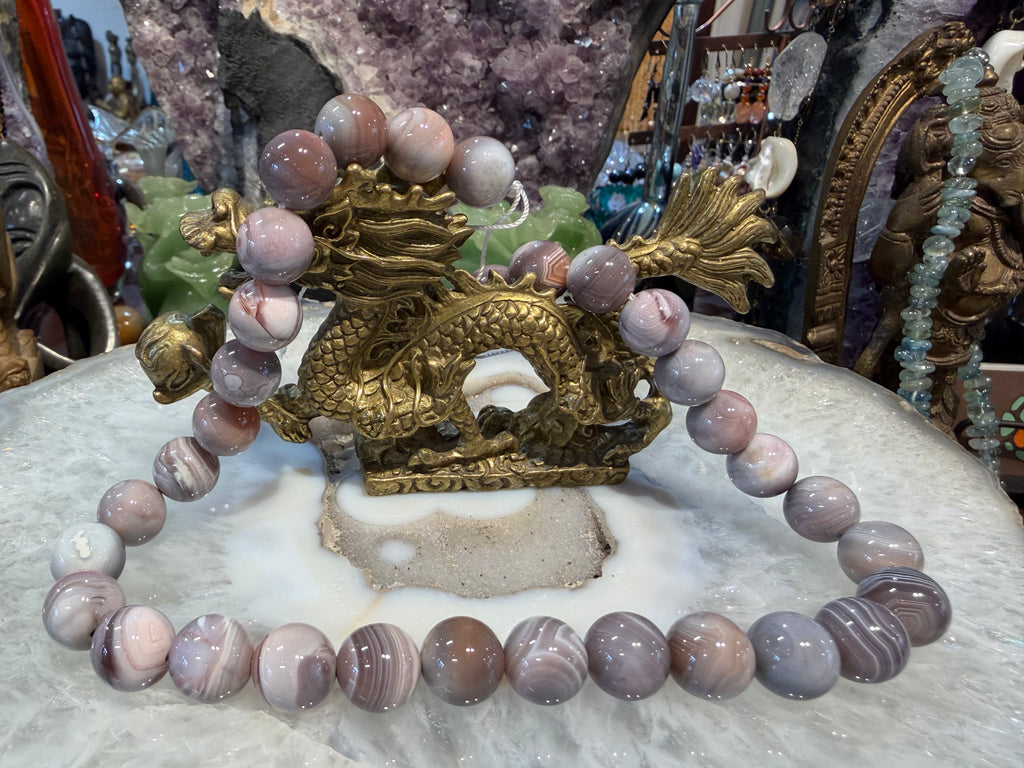 Beautiful Botswana agate 12mm swirl gemstone