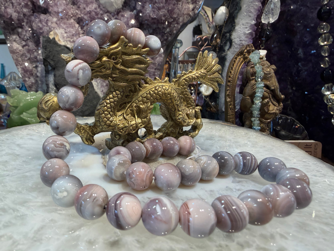 Beautiful Botswana agate 12mm swirl gemstone beads