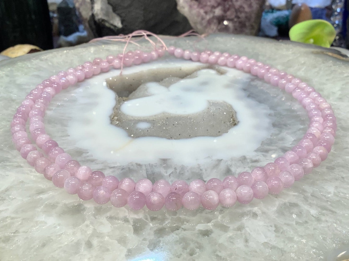 Stunning Top Quality Pink Kunzite Round Gemstone Beads - 6mm