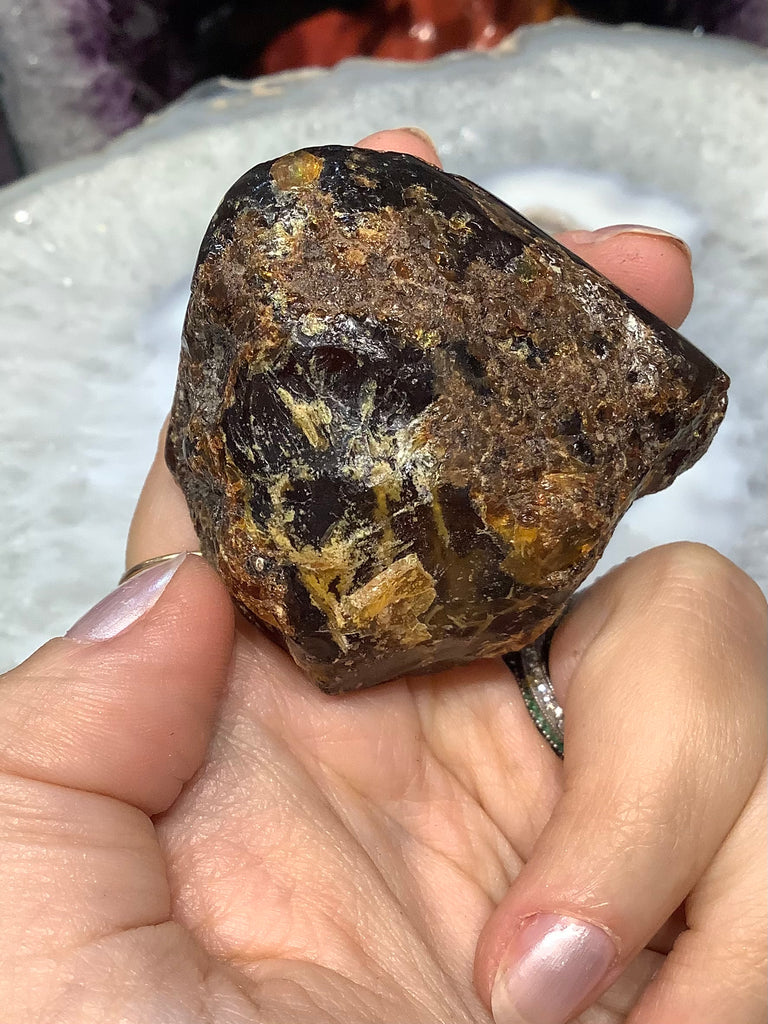 2x2” Blue Sumatran amber specimen
