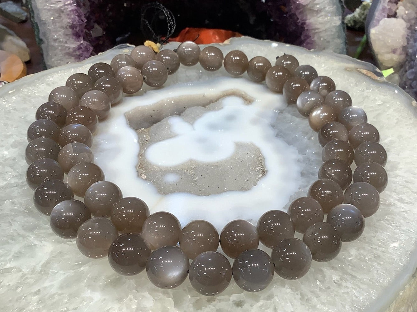 Stunning 15mm Natural Moonstone Beads - Exquisite Chatoyance