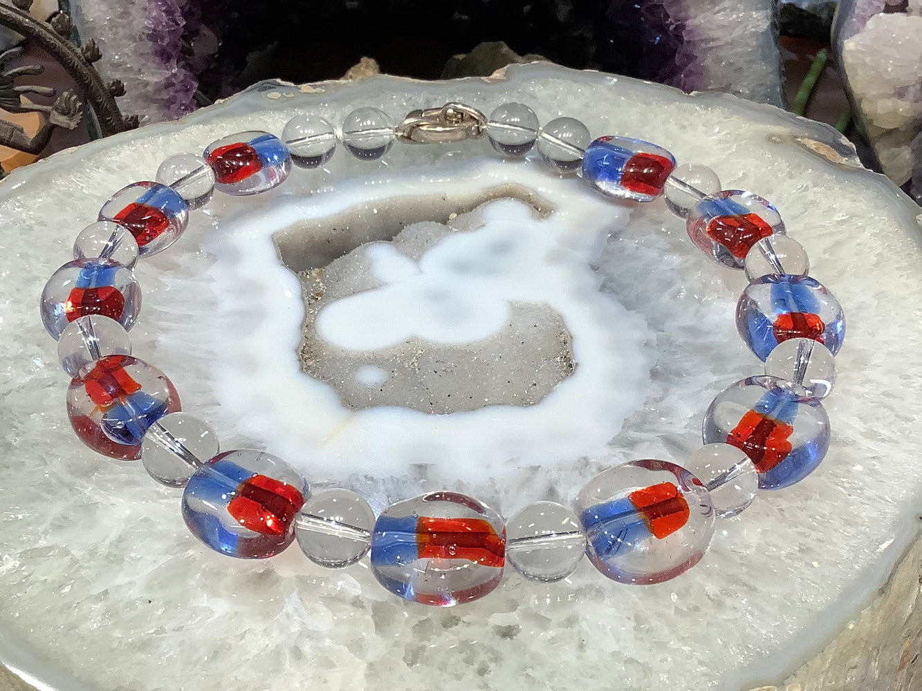 Vintage Murano glass & Quartz necklace