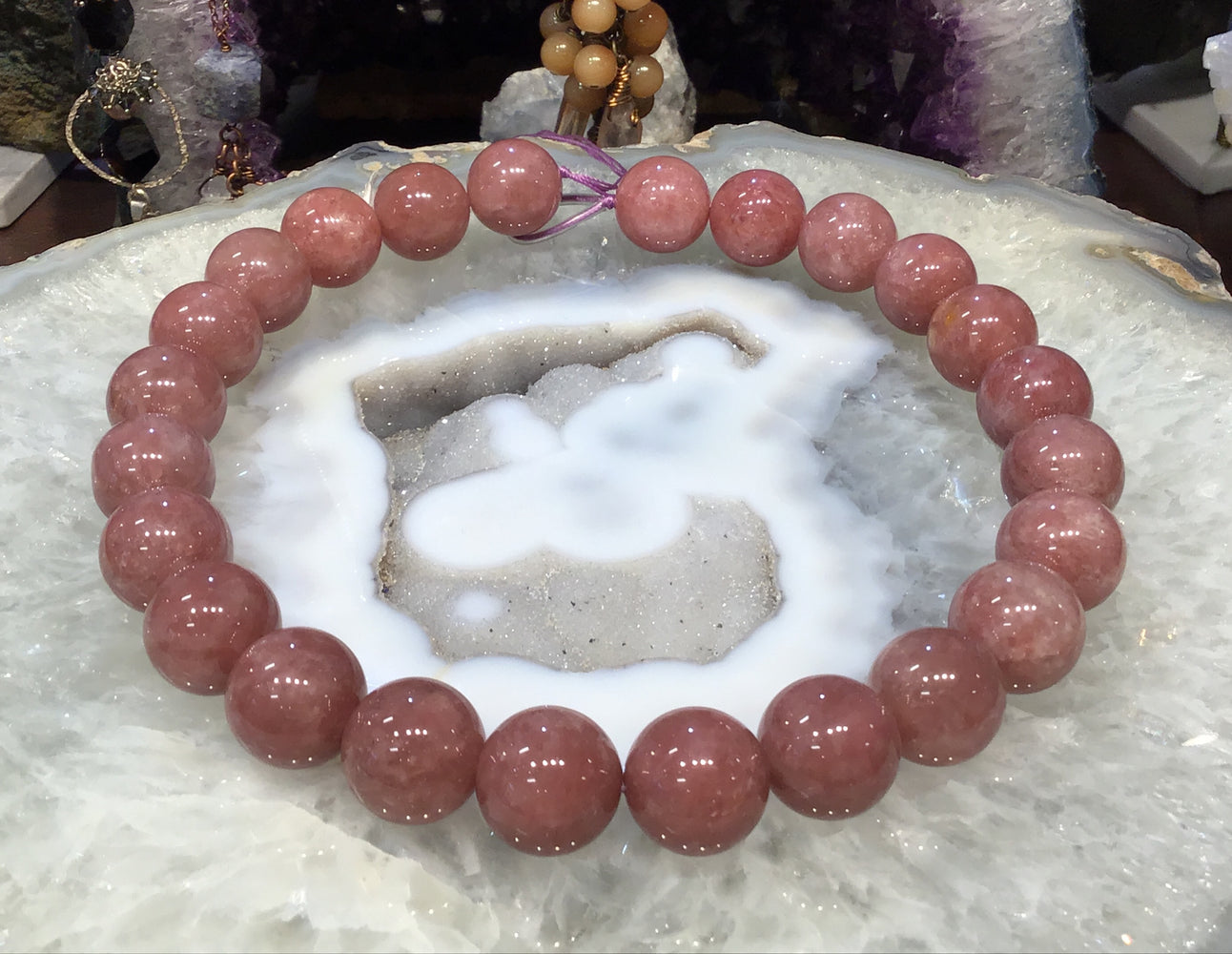 18mm Morango quartz round gemstone beads