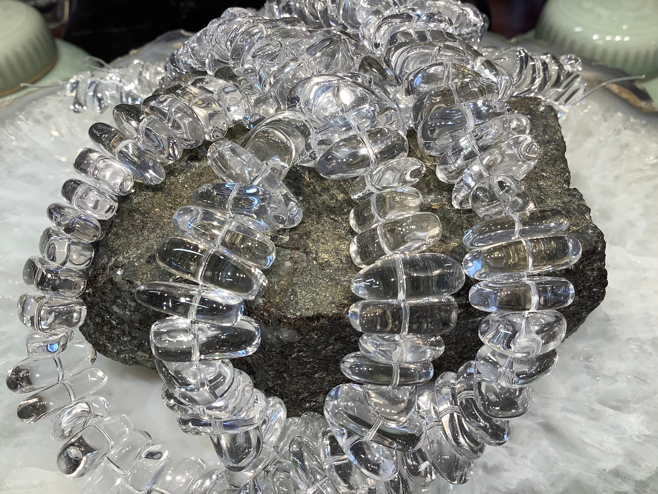 Rock crystal 10-15mm nugget gemstones