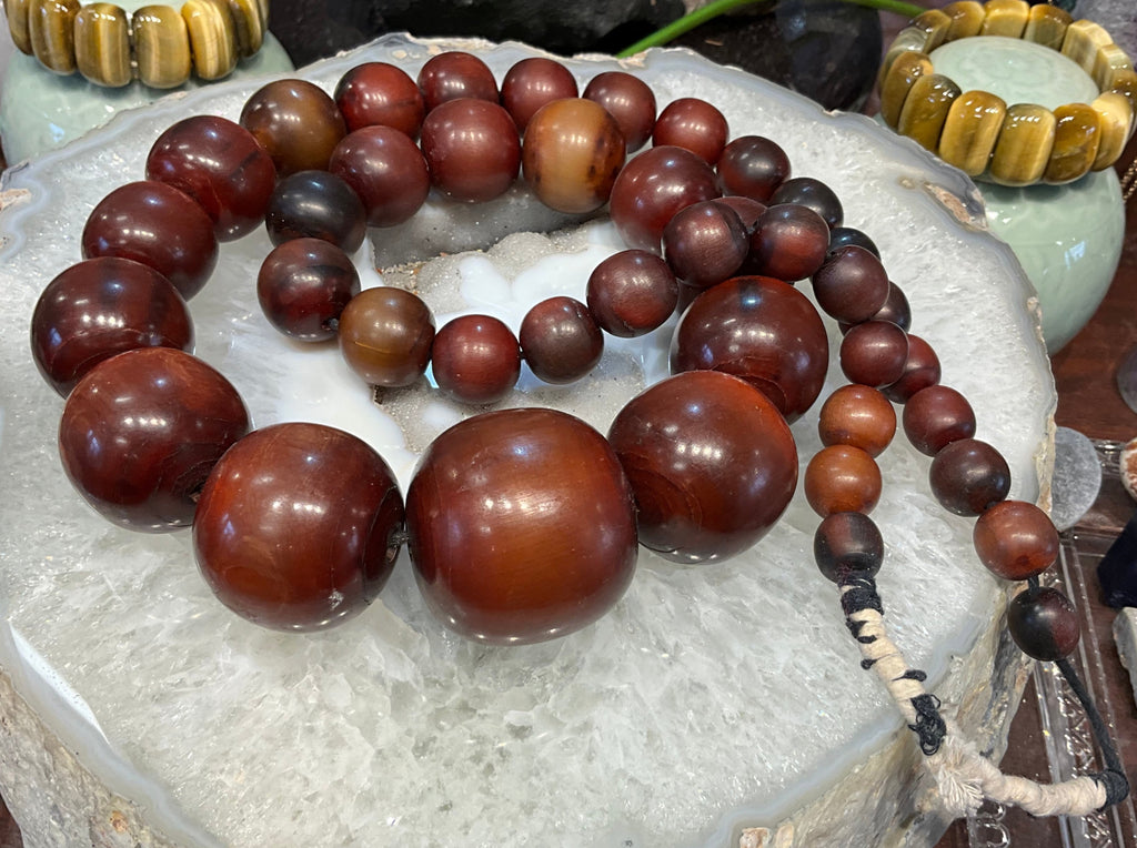 Large African Natural Horn Bead Strand
