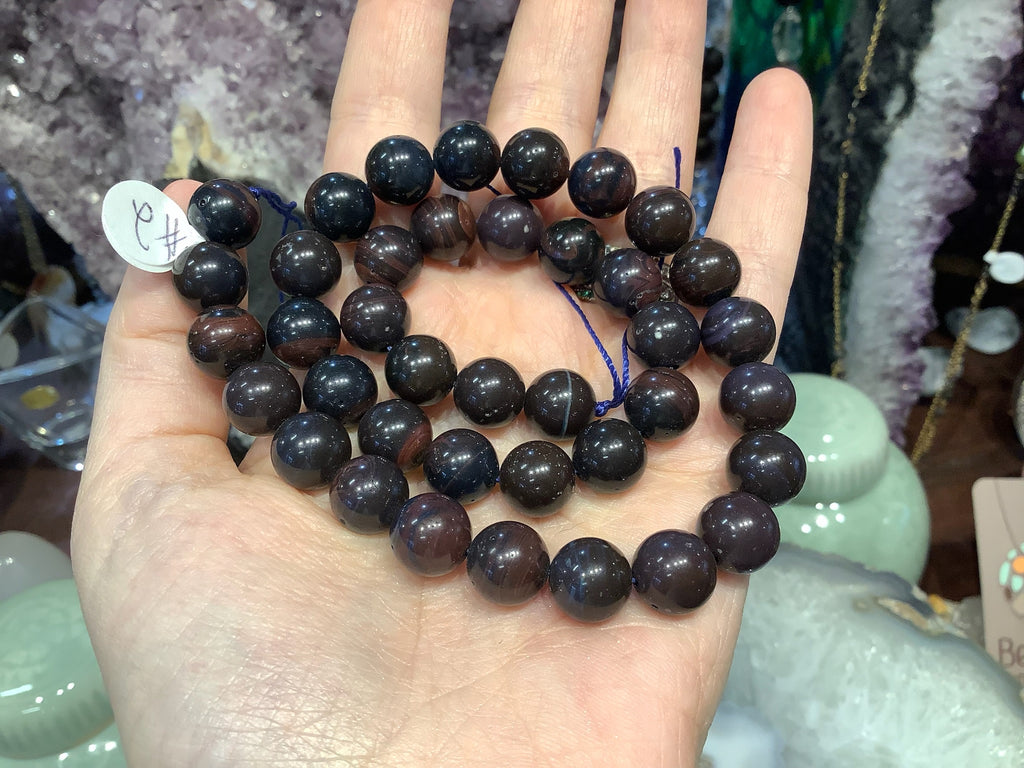 10mm Multicolor Red Blue Sieber Agate Round Gemstone Beads #2