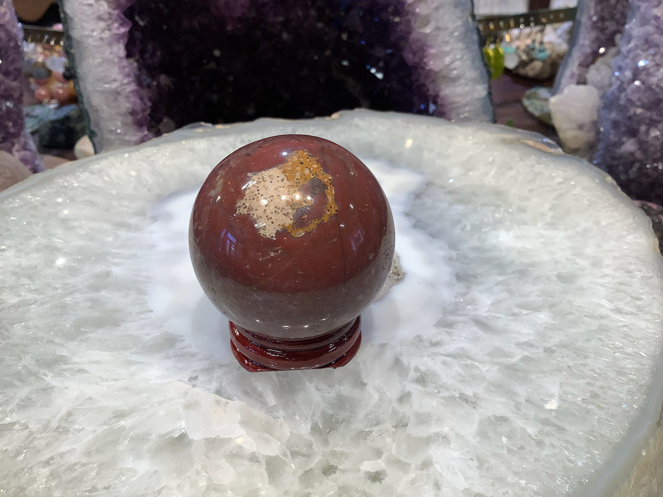 48mm Mahogany Jasper Gemstone Sphere