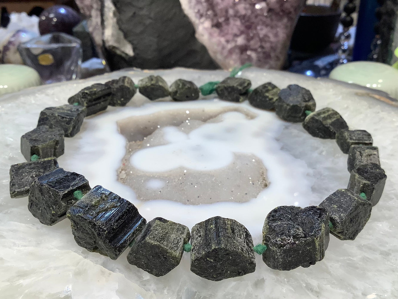 Large natural rough green tourmaline 16-21mm gemstones