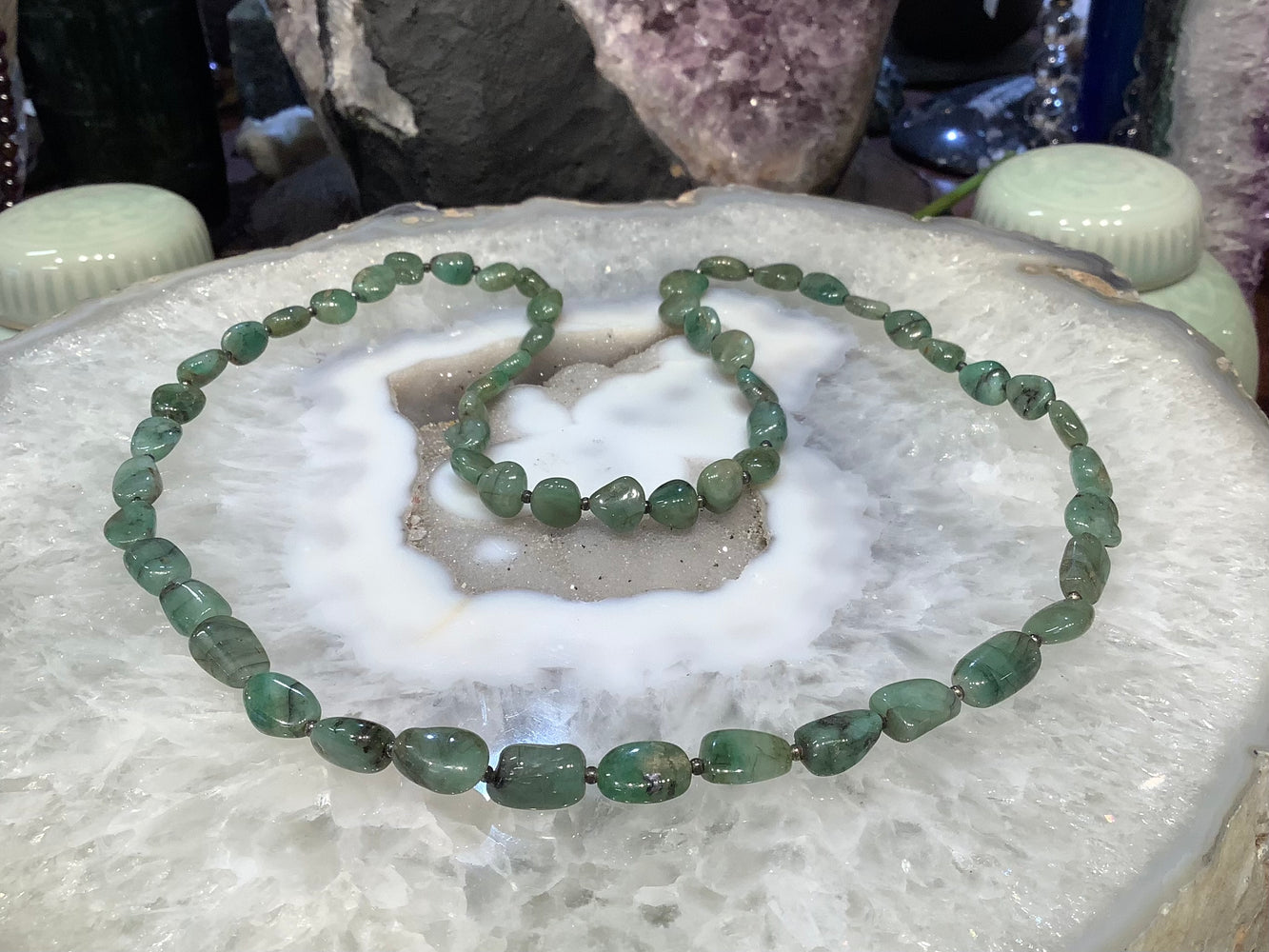 Natural Emerald nugget 10-13mm gemstones