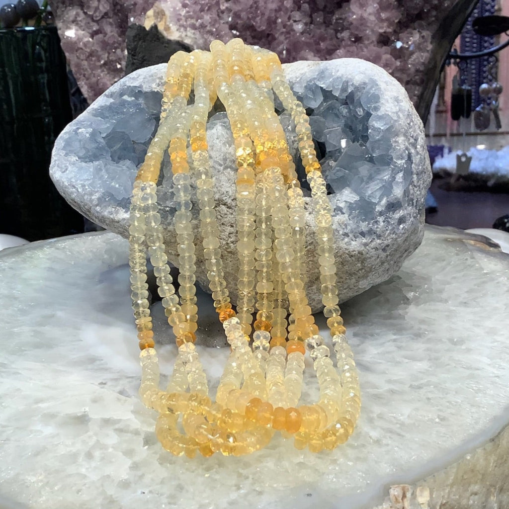 Beautiful Brazil Fire Opal Faceted Gemstone Rondelle Beads