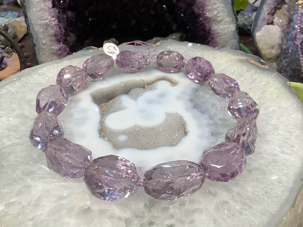 Large Brazil Amethyst Chisel Cut Gemstone Nugget Beads #2