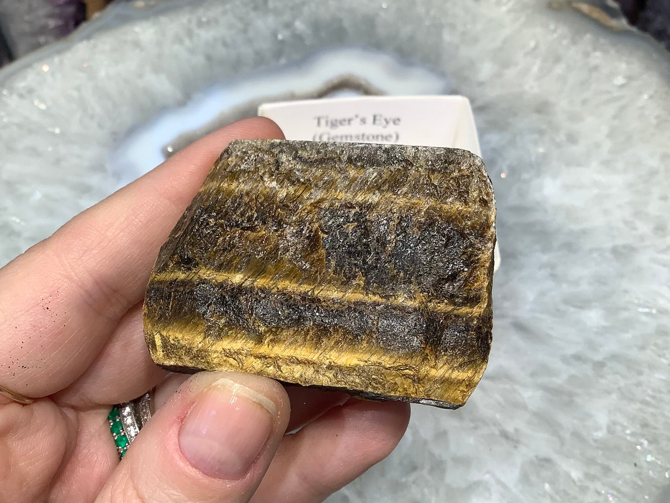 Tiger eye gemstone specimen