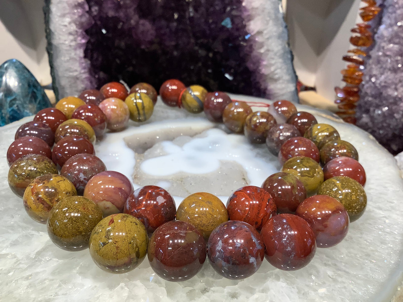 Flower jasper 20mm gemstones beads