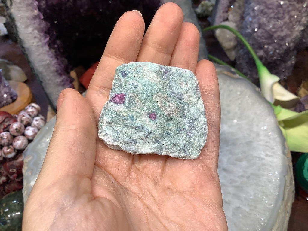 Natural Ruby in Fuchsite Healing Gemstone Specimen India