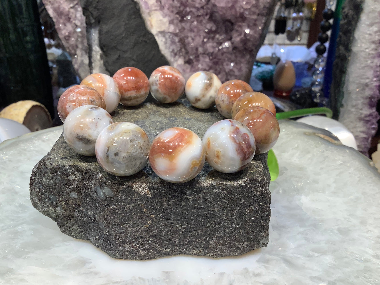 Large ocean jasper 20mm gemstone bracelet