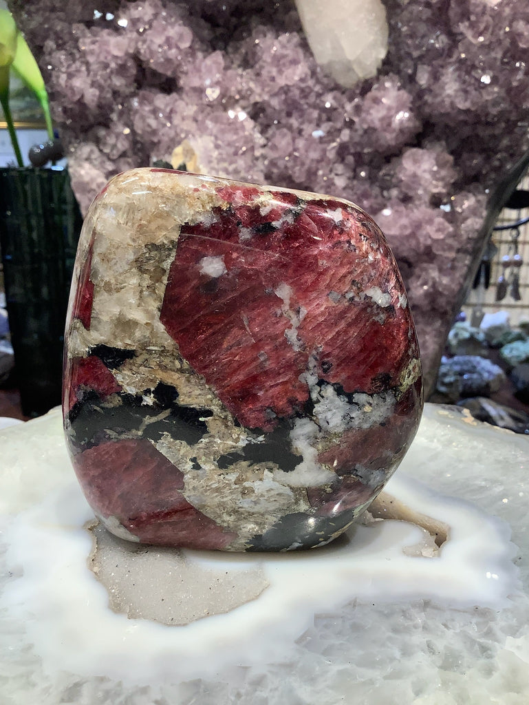 Huge Stunning Natural Pink Eudialyte Gemstone Specimen - Canada #4