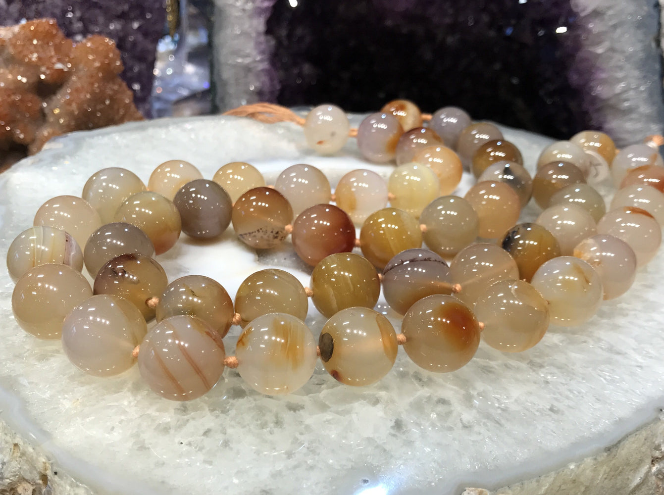 18mm Carnelian Agate Round Gemstone Beads