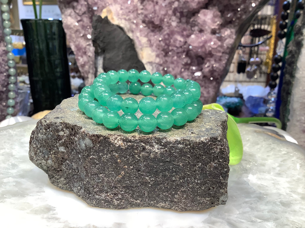 Aventurine green 8mm gemstone bracelet