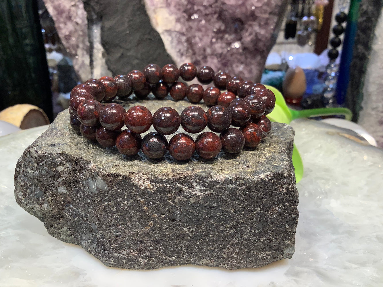 Poppy jasper 8mm gemstone bracelet