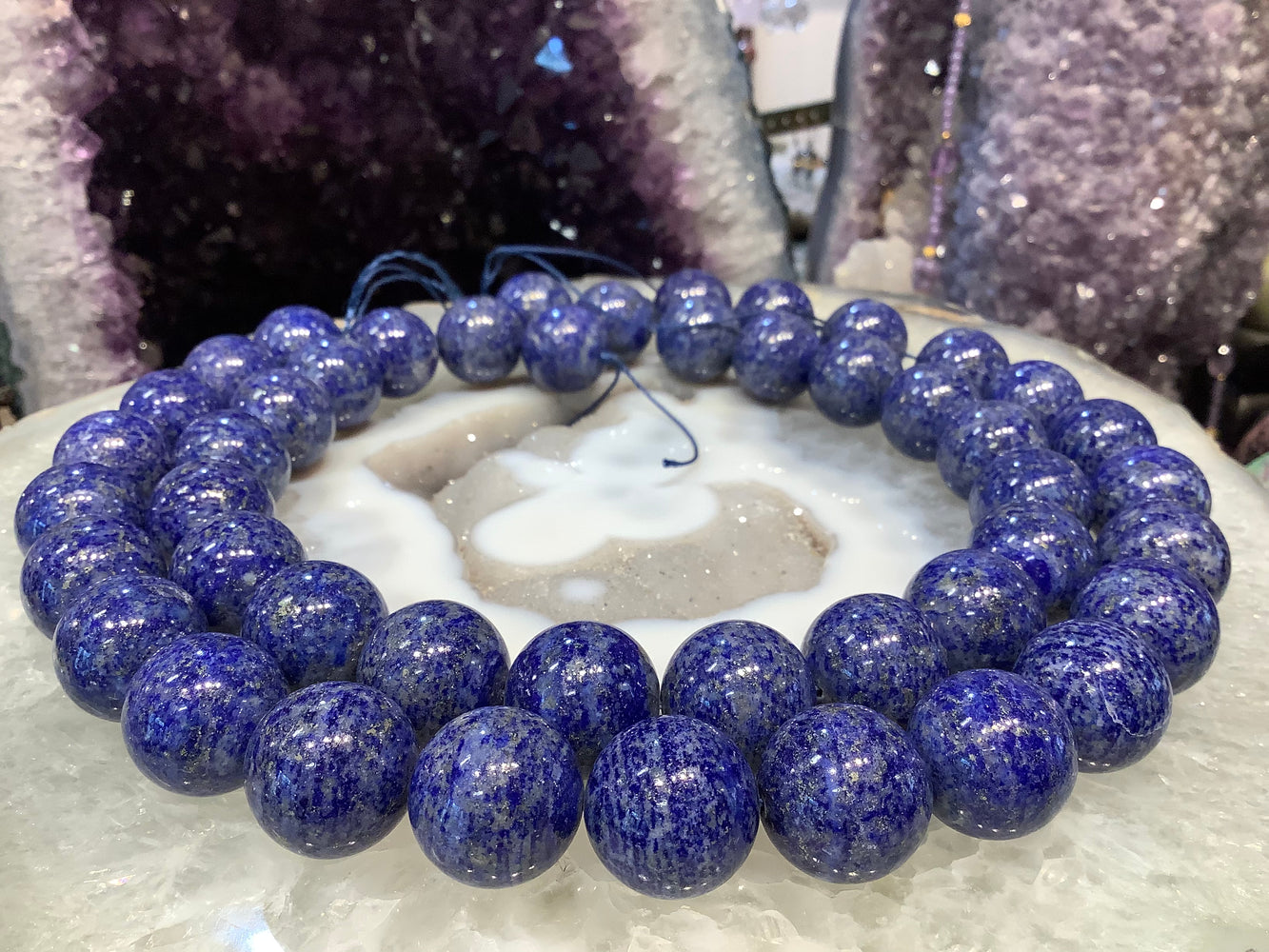 Natural Blue  Lapis lazuli round gemstones beads - 18mm