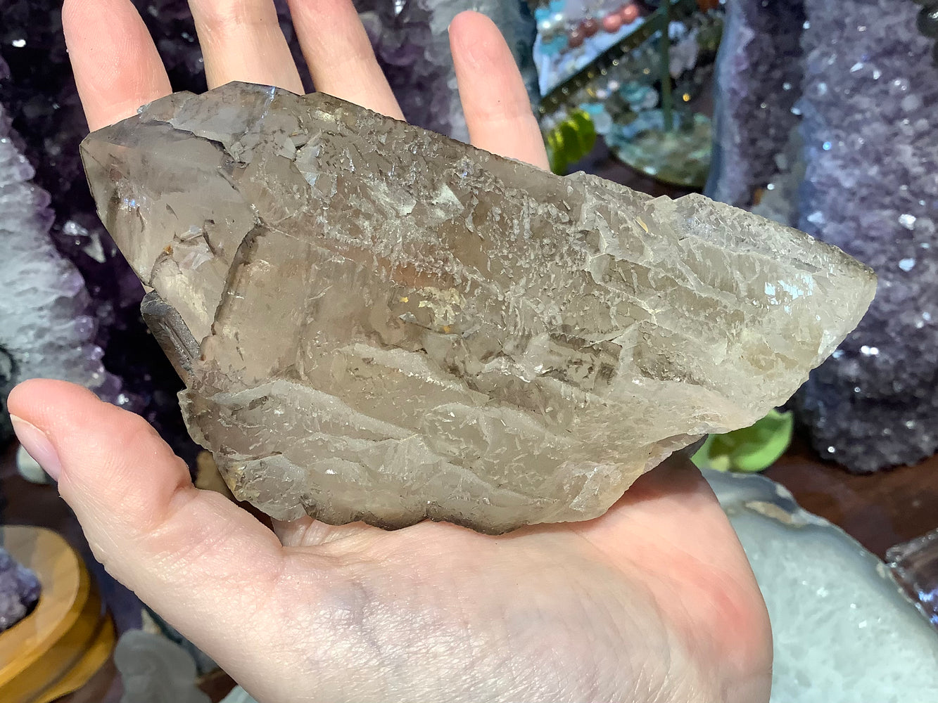 Elestial smoky Quartz Gemstone Specimen