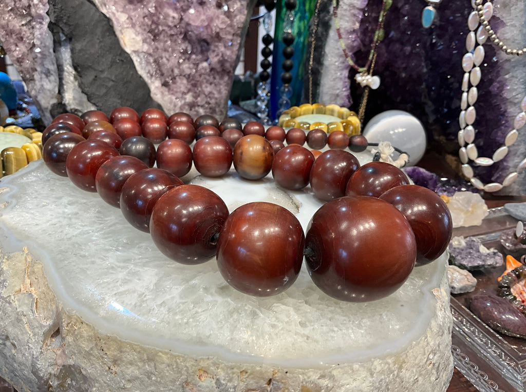 Large African Natural Horn Bead Strand