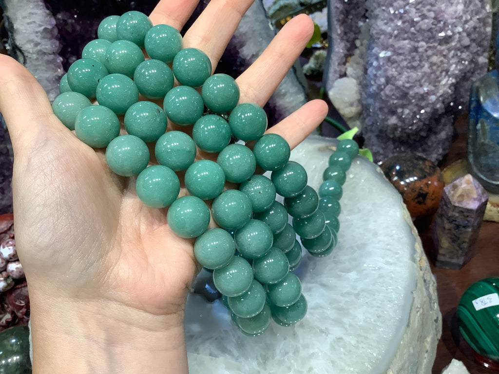 Natural Green aventurine round gemstone beads - 16mm