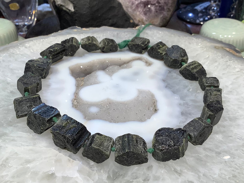 Large natural rough green tourmaline 16-21mm gemstones