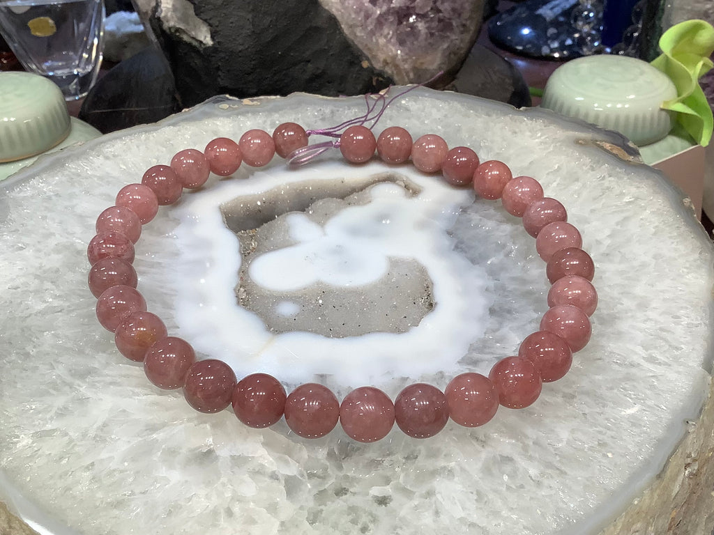 Pink Strawberry Quartz 13mm round gemstone