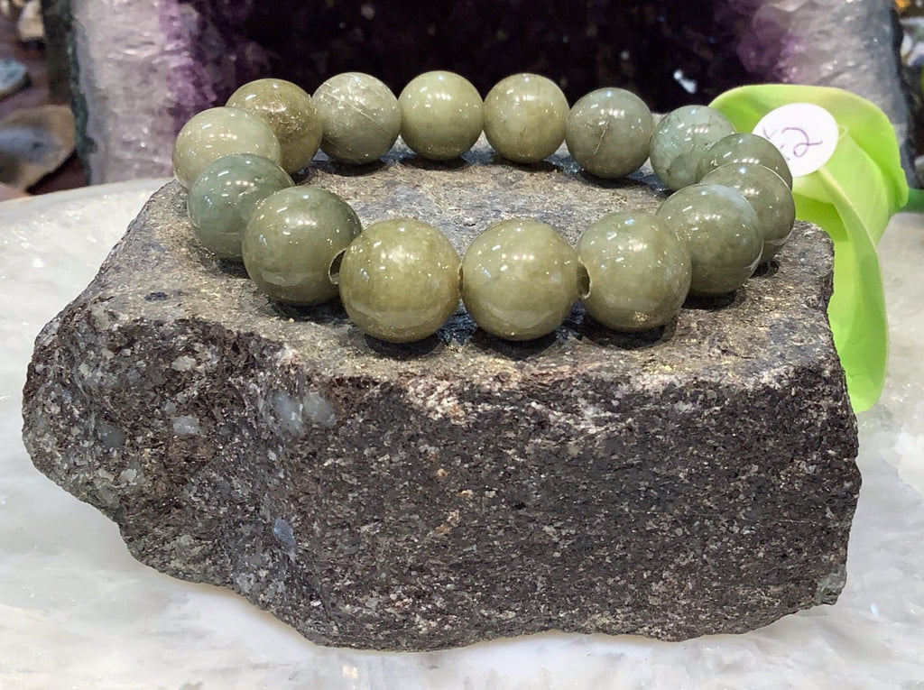 Green Jade Jadeite Bracelet - Natural Jade 14mm #2
