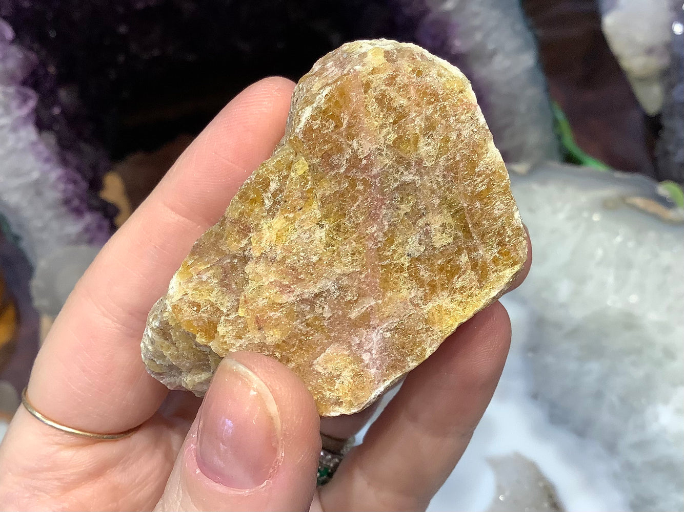 Cancrinite gemstone specimen #1