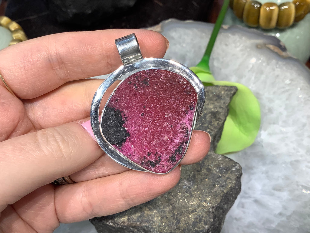 Stunning Pink Cobaltoan calcite gemstone pendant