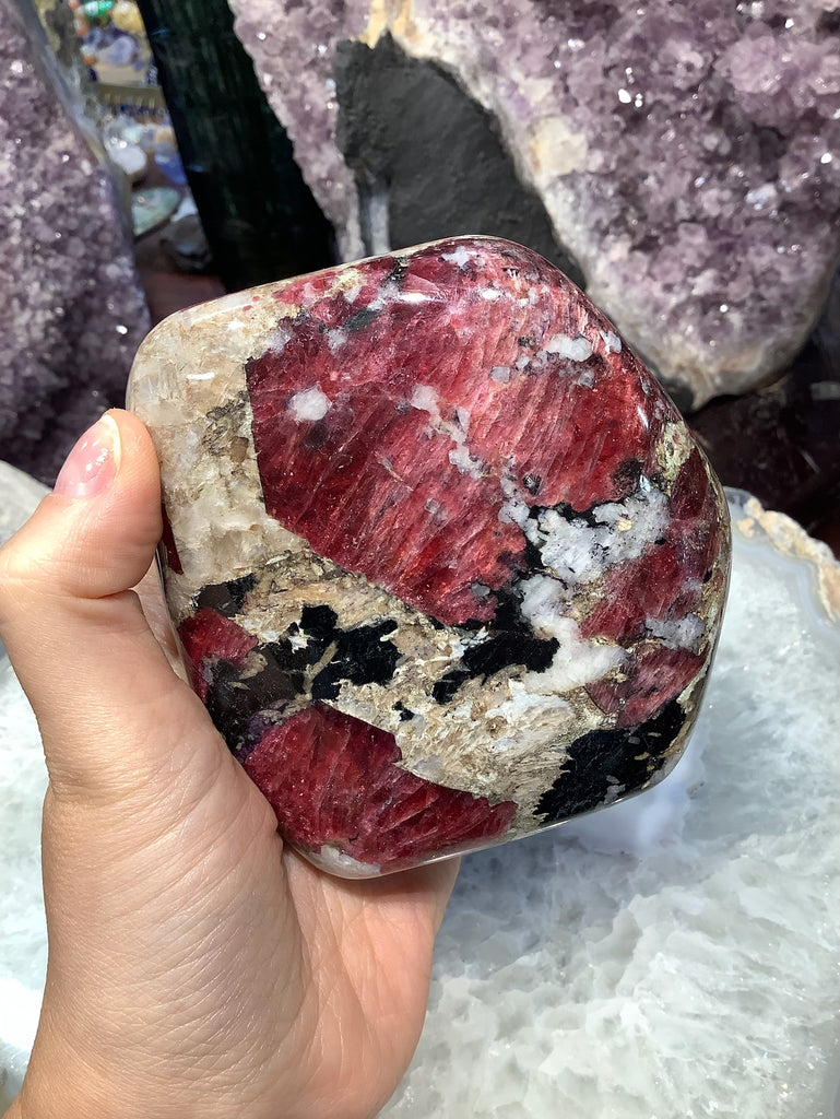 Huge Stunning Natural Pink Eudialyte Gemstone Specimen - Canada #4