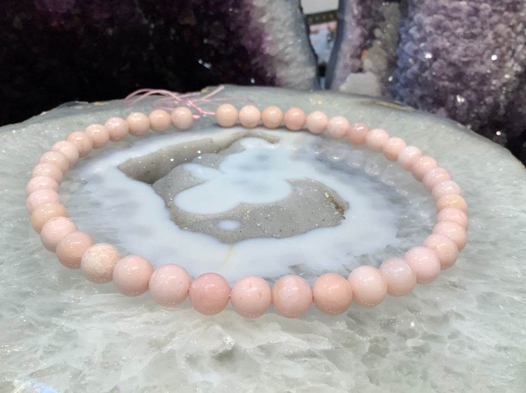 Light Pink Peru Pink Opal Gemstone Beads Beautiful - 10mm