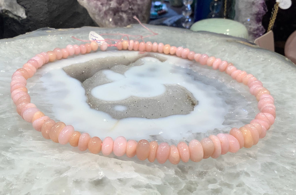Natural Pink Peruvian Opal Gemstone Nugget Beads #1