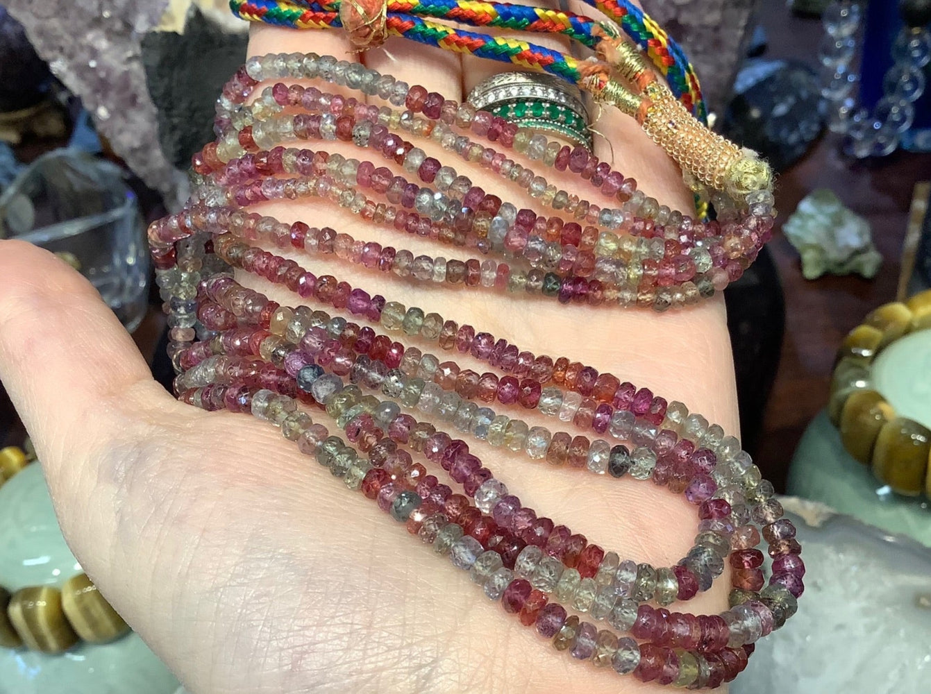 Rare Gem Quality Multicolor Faceted Sapphire Faceted Gemstone Beads #2
