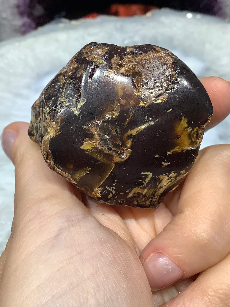 2x2” Blue Sumatran amber specimen