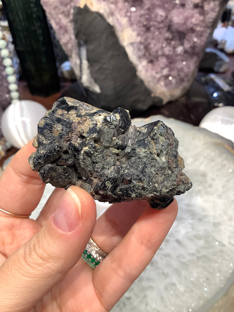 Augite Natural Healing Specimen Natural Geode #1