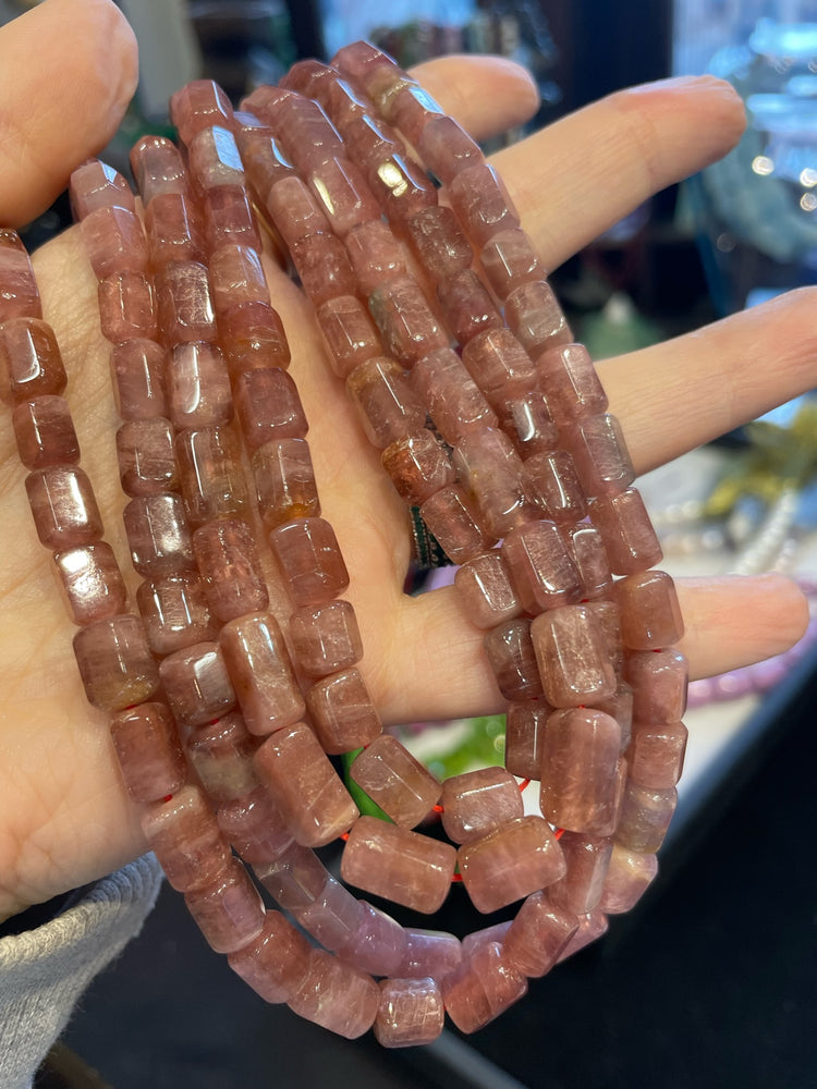 Pink rubellite tourmaline hexagon 10mm gemstones