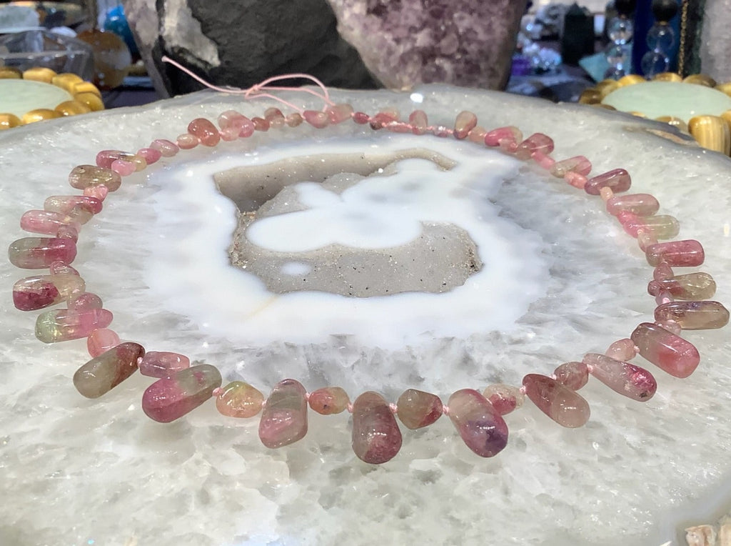 Rare Watermelon Tourmaline Smooth Pendant / Nugget Gemstone Beads