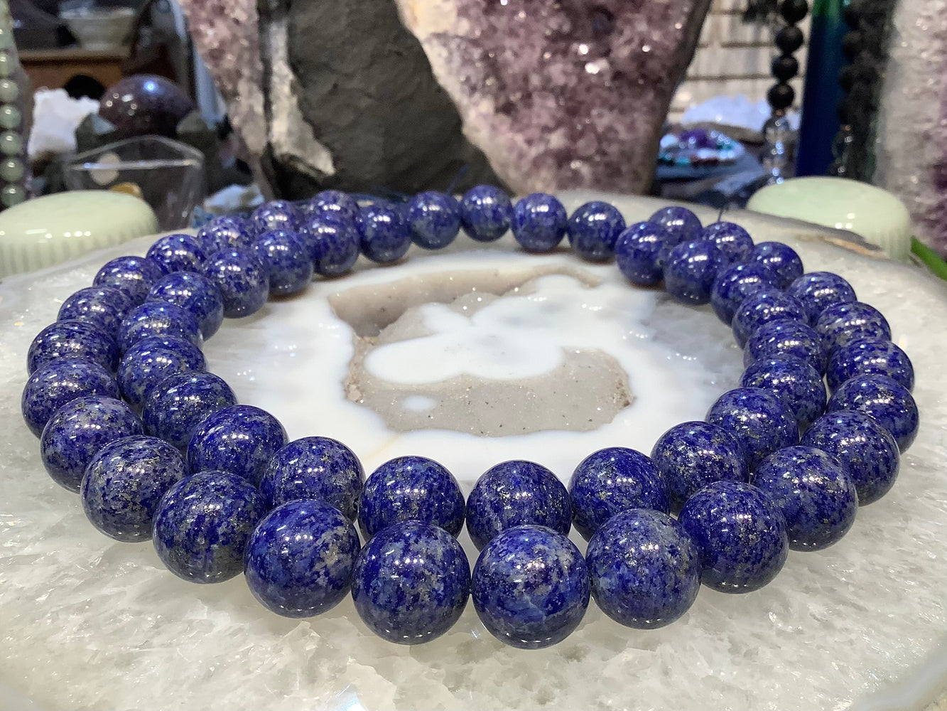 16mm Natural Blue Large Lapis lazuli Round Gemstone BEads